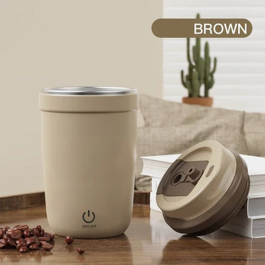 Automatic Electric Stirring Coffee Mugs，Self Stirring Coffee Mug with Straw, Coffee Milk Auto Mixing Cups,Charging, Portable