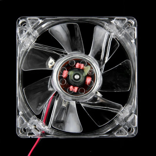 Computer PC Fan 80Mm with LED 8025 Silent Cooling Fan 12V LED Luminous Chass Computer Case Cooling Fan Mod Easy Installed