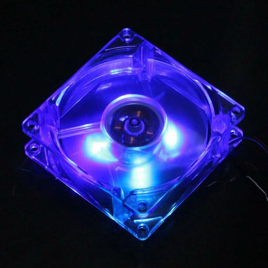 Computer PC Fan 80Mm with LED 8025 Silent Cooling Fan 12V LED Luminous Chass Computer Case Cooling Fan Mod Easy Installed